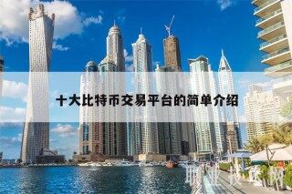 十大比特币交易平台的简单介绍
