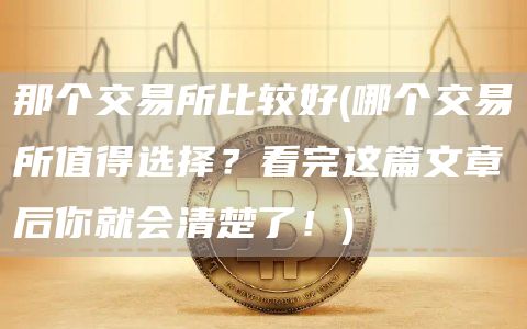 那个交易所比较好 - 哪个交易所值得选择?看完这篇文章后你就会清楚了!