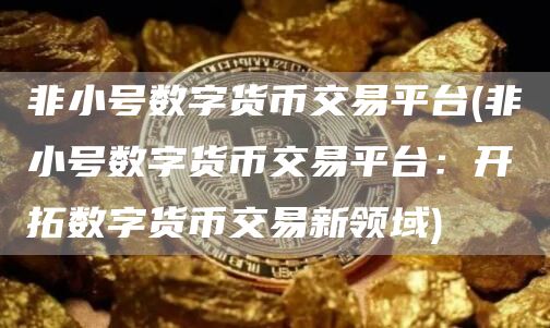非小号数字货币交易平台 - 非小号数字货币交易平台：开拓数字货币交易新领域