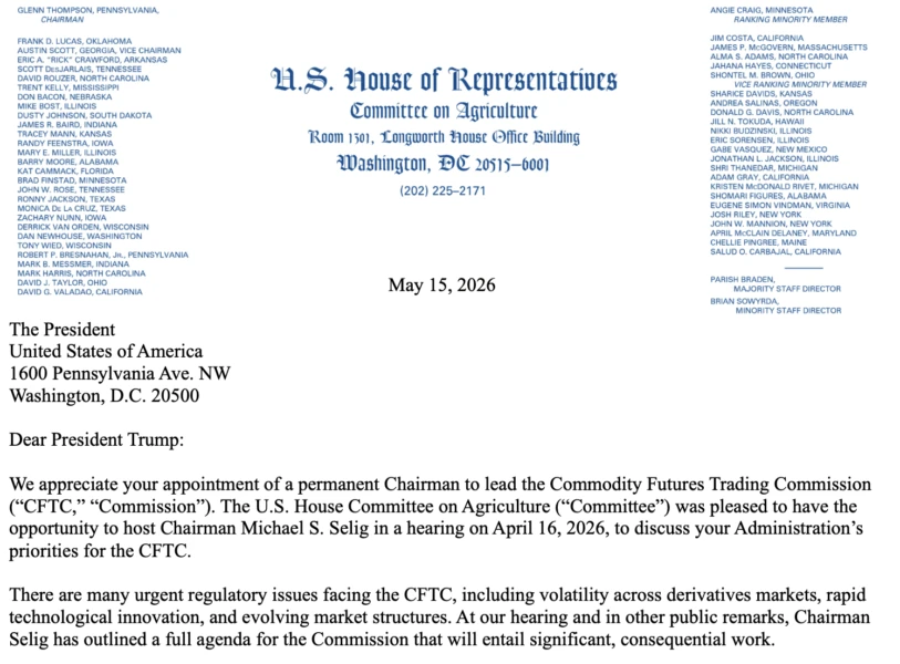 US Lawmakers Press Trump to Fill CFTC Seats Amidst Push for Crypto Legislation